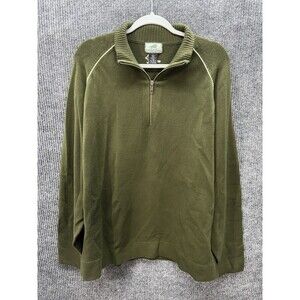 Horny Toad 1/4 Zip Pullover Men’s Large Green Heavyweight Outdoor Hiking Sweater